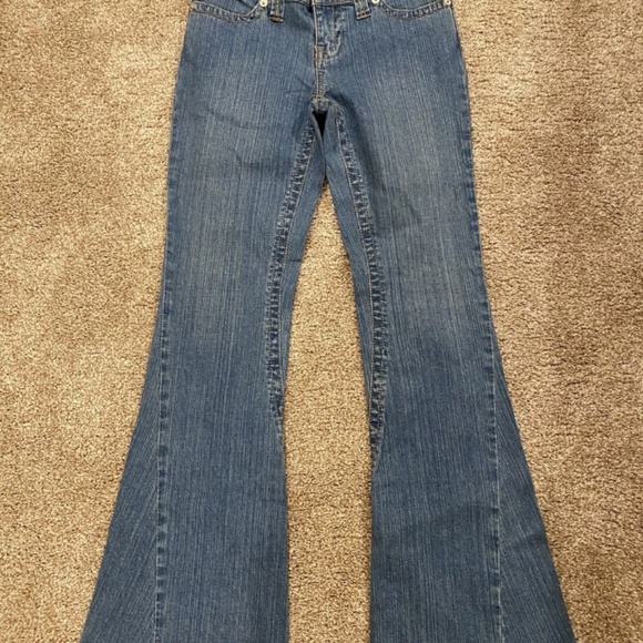 Victoria’s Secret London Jeans Flare Denim Women’s Sz 2 short Y2K Vintage NEW - Picture 1 of 10
